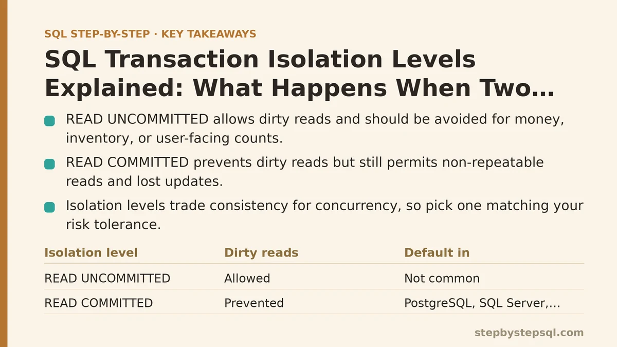 SQL Transaction Isolation Levels Explained: What Happens When Two Queries Collide