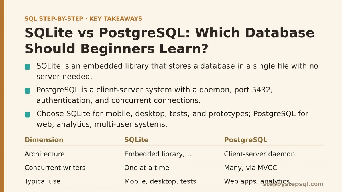 SQLite vs PostgreSQL: Which Database Should Beginners Learn?